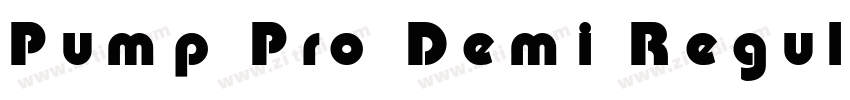 Pump Pro Demi Regula字体转换